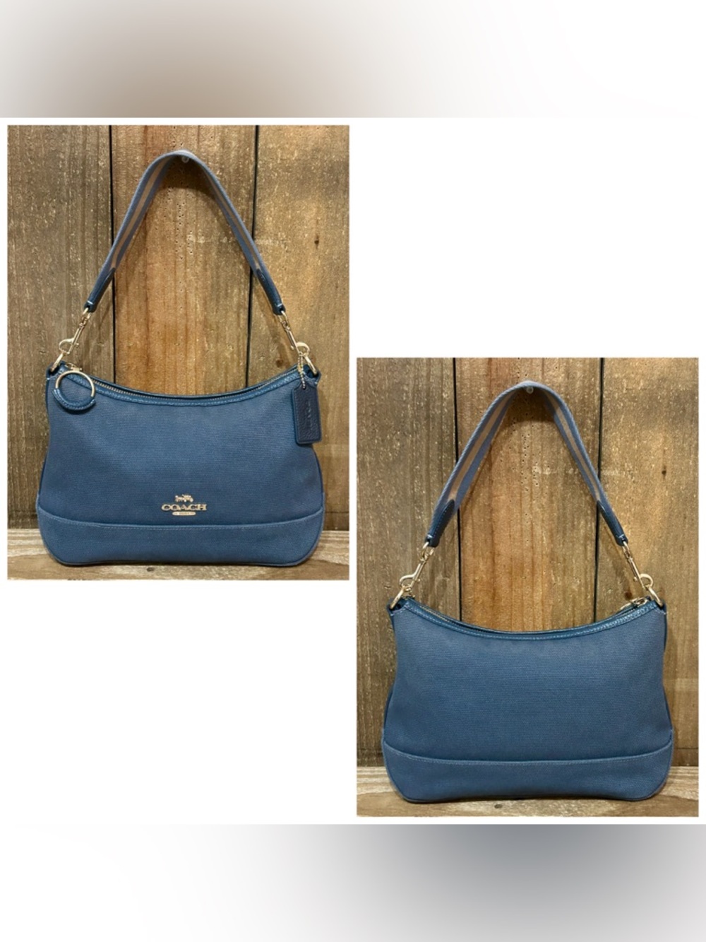 Coach. 5 Piece. Ellis Shoulder Bag with Free Wristlet, Glasses, Scarf & Dust Bag - Picture 3 of 16